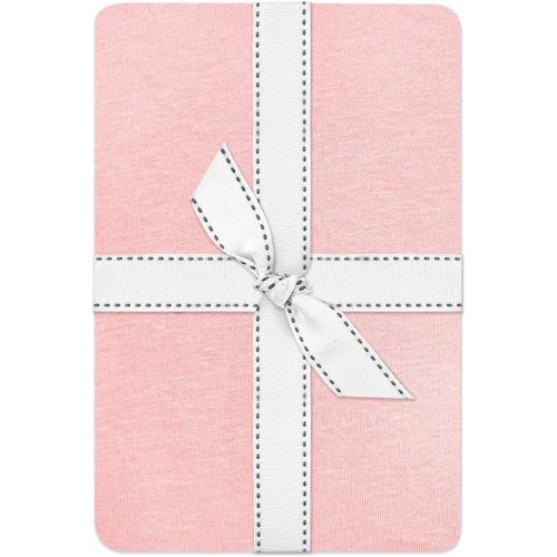 Frankie Fitted Crib Sheet 100% Organic Cotton for Baby & Toddler Mattress, Breathable for Boys & Girls, Pink, One Size