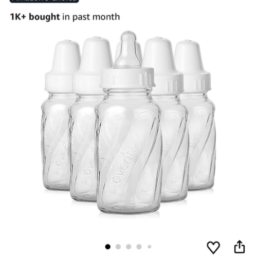 Evenflo Feeding Classic Glass, Twist Bottles, 4 Oz, 6 Bottles.