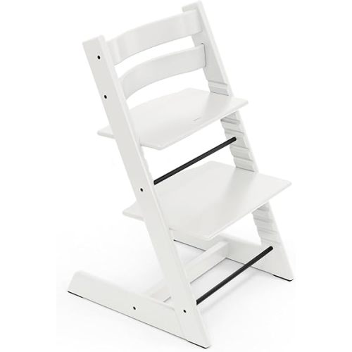Tripp Trapp Chair from Stokke, White - Adjustable, Convertible Chair for Toddlers, Children & Adults - Convenient, Comfortable & Ergonomic - Classic Design