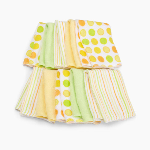 Spasilk Soft Terry Washcloth (10 Pack) - Yellow