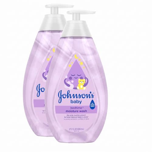 Johnson's Tear-Free Bedtime Baby Moisture Wash with Soothing NaturalCalm Aromas, 27.1 fl. oz (Pack of 2)