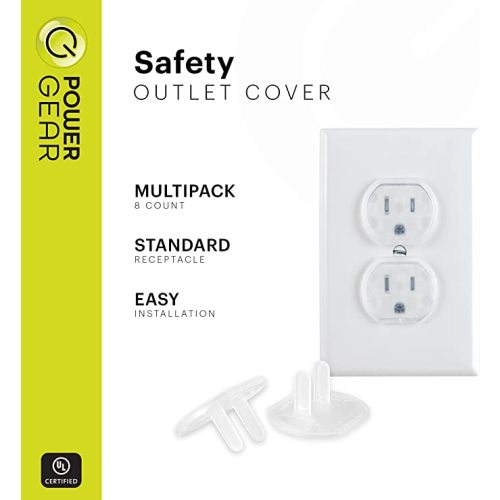 Power Gear Outlet Covers Baby Proofing Child Proof Plug Covers for Electrical Outlets Easy Install Outlet Plug Covers UL Listed Shock Prevention Clear 54614 120 Count