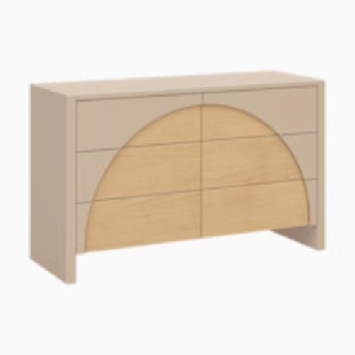 babyletto Moab 6-Drawer Assembled Dresser - Taupe/Ash