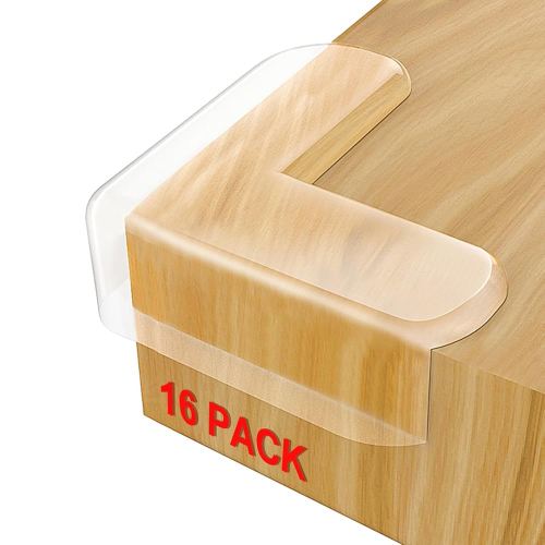 Corner Protector for Baby,16 Pack L Protectors Guards - Furniture Corner Guard & Edge Safety Bumpers - Baby Proof Bumper & Cushion (16 Count L Shape(Pack of 1))