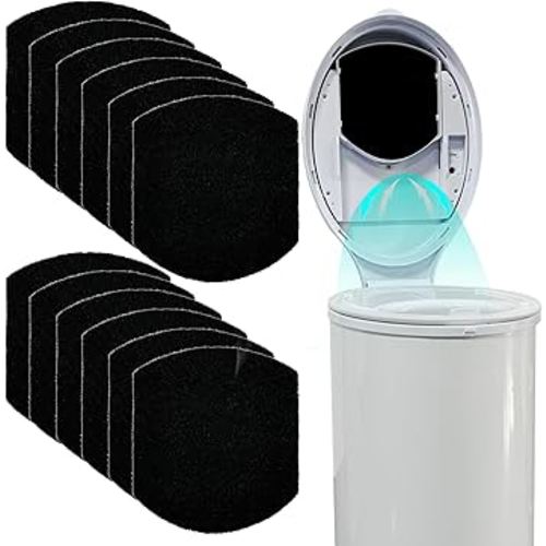 12 Pack Baby Diaper Pail Filter, Activated Charcoal Odor Absorbing Filters Compatible with Ubbi Steel Diaper Pail, Odor Eliminating, No Smell