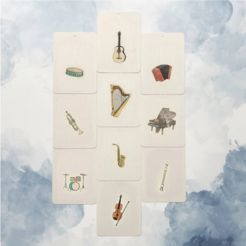 MUSICAL INSTRUMENT realistic flashcards mini