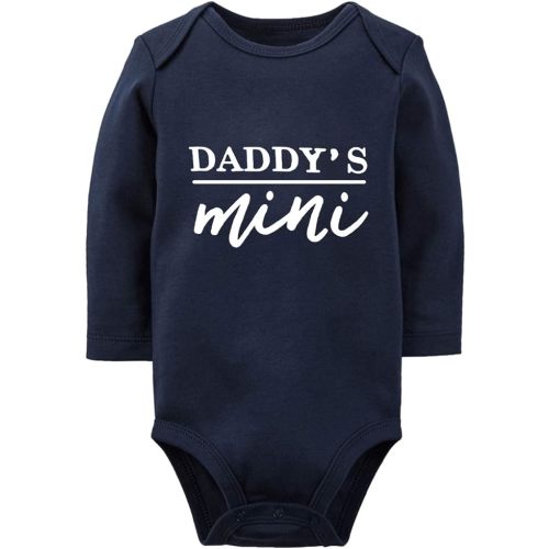 shlrzy daddys mini Newborn Baby boy Clothes Unisex Funny Baby Bodysuits