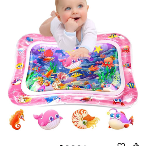 Infinno Tummy Time Mat Premium Baby Water Play Mat for Infants and Toddlers Baby Toys for 3 to 24 Months, Strengthen Your Baby's Muscles, Pink Theme Toys