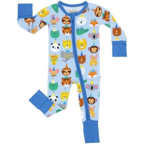 Little Sleepies Baby Pajamas, Blue Party Pals, Newborn