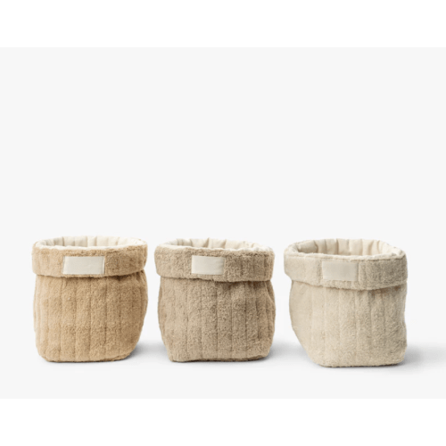 Cotton Terry Cloth Baskets (Set of 3)