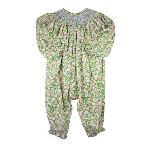 Green Floral Smocked Romper – The Bella Bean