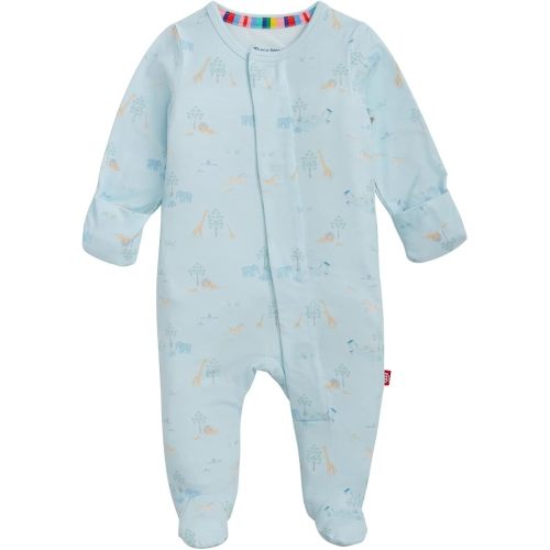 Magnetic Me Boys Modal Magnetic Baby Footie Pajamas | Silky Soft Modal Fabric | Baby Sleepers
