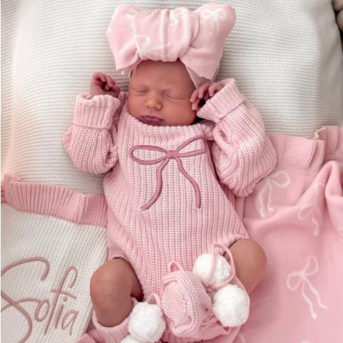 Little Bow Newborn Romper - Fairy Floss – Avalia Kids
