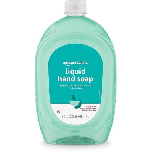 Amazon Basics Liquid Hand Soap Refill, Mango and Coconut Water Scent, Triclosan-Free, 50 Fl Oz (Pack of 1) (Previously Solimo)
