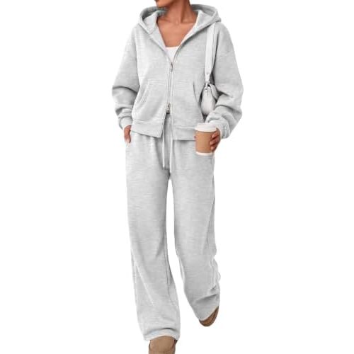 Trendy Queen Womens 2 Piece Zip Up Sweat Sets Lounge Fall Sweatsuits 2026