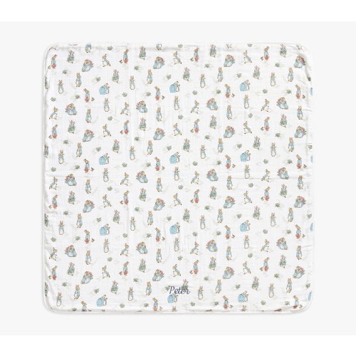 Peter Rabbit Oversized Organic Muslin Baby Blanket