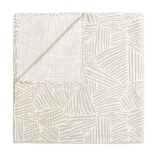 Babyletto Swaddle in GOTS Certified Organic Muslin Cotton - Oat Stripe