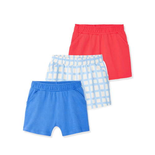Garanimals Baby Boy Cotton Pull-On Shorts, Solids & Prints, 3-Pack, 0–24M