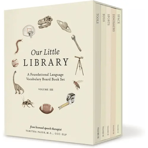 Our Little Library Vol. 3: Dinosaurs, Space, Tools, Bugs, and Sports Board Book Set for Boys & Girls (Tabitha Paige Children's Book Series)