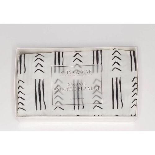 STINA & MAE Mudcloth Organic Cotton Baby Blanket - Snuggle