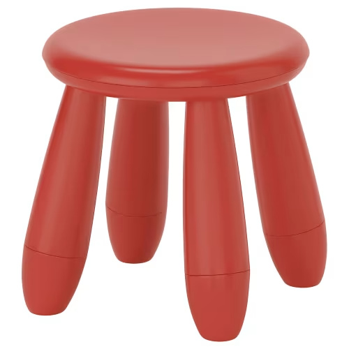 MAMMUT Children's stool - indoor/outdoor/red