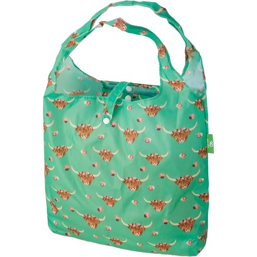 ECO CHIC Foldable Reusable Grocery Bags - Lightweight, Recycled & Reusable Shopping Bag - Waterproof Packable Tote