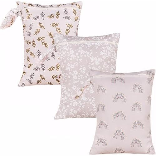 Wet Dry Bag for Baby, Swimsuit, Diaper Bag & Travel - Waterproof Reusable Leakproof Pouch for Wet Clothes, Swimsuits, Pool, Beach, and Gym