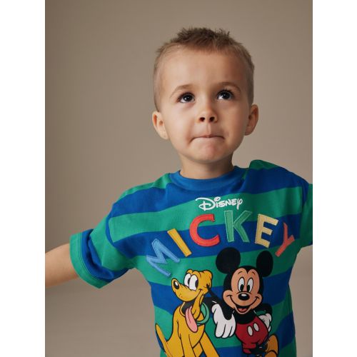 Blue/Green Mickey Mouse Short Sleeve T-Shirt (3mths-8yrs)