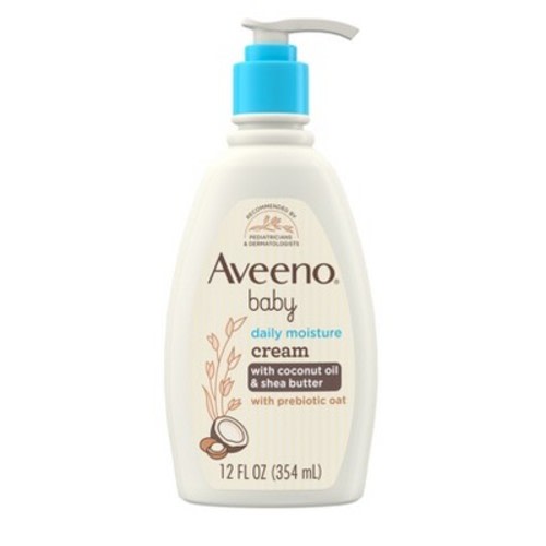 Aveeno Baby Daily Moisturizing Cream with Prebiotic Oat  & Shea Butter - Gentle Coconut Scent - 12oz