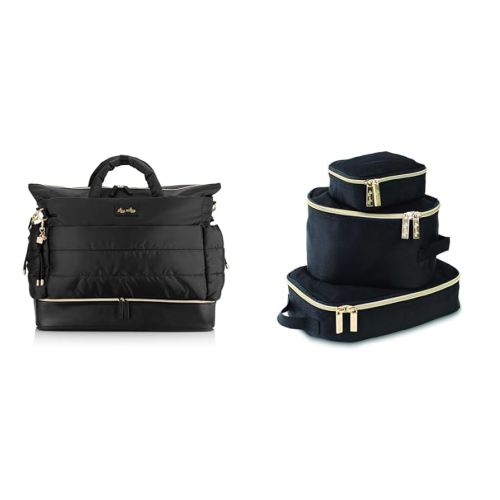 Itzy Ritzy Dream Weekender Travel Bag - Lightweight Overnight & Hospital Bag Features & Packing Cubes – Set of 3 Packing Cubes or Travel Organizers; Each Cube Features a Mesh Top