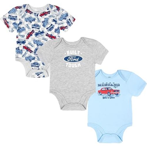 Ford Baby 3 Pack Bodysuits Newborn to Infant Sizes (Newborn - 24 Months)