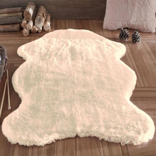 BC BARE COTTON Ultra Soft Fluffy Area Rug - Decoration Carpets Irregular Shape Floor Sofa Cover Seat Cushion Bedside Carpet - Beige