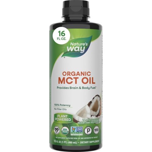 Nature's Way Organic MCT Oil, Brain and Body Fuel*, Keto & Paleo, 16 Fl Oz