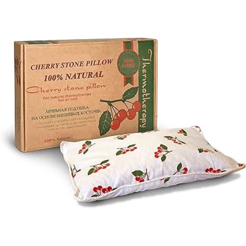 TOPMED ETS Organic Cherry Stone Pillow - Hot or Cold Therapy for Soothing Pain and Relaxation
