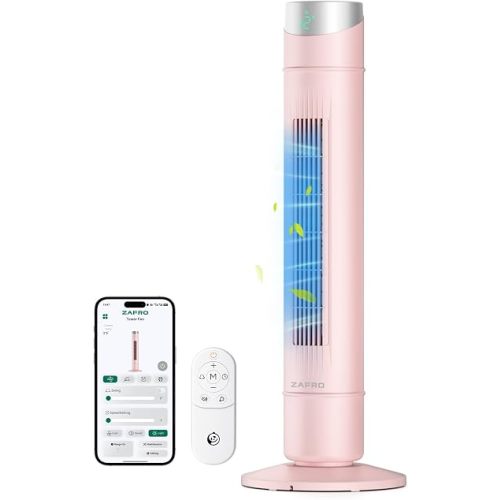 ZAFRO Smart Tower Fan for Bedroom,120° Oscillating Fans that Blow Cold Air