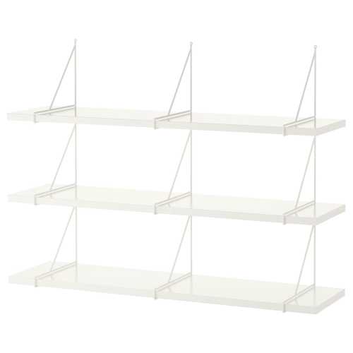 BERGSHULT / PERSHULT Wall shelf combination - white/white 47 1/4x11 3/4 "