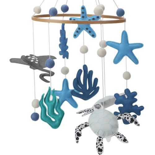 Under The Sea Baby Mobile Ocean Baby Crib Mobile Ocean Coastal Nursery Decor Starfish Turtle Corals