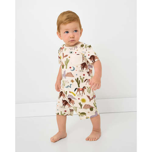 Wild Frontier Pocket Shorty Romper | Little Sleepies
