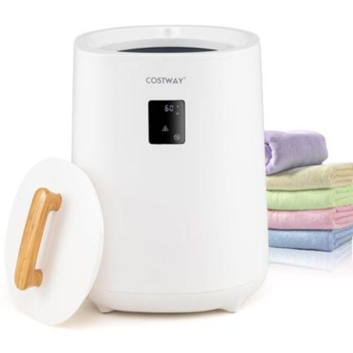 Costway 18 L Towel Warmer for Bathroom Luxury Towel Heater with LED Display & Auto Shut off White