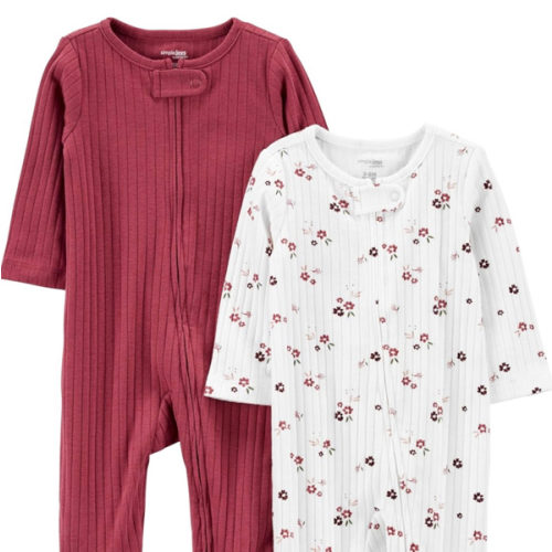 Simple Joys by Carter's Baby Boys' 2-pack 2-way Zip Textured Sleep and Play