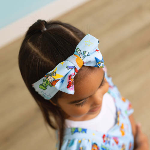 Character Blue Baby Girl Big Bow Headwrap | Disney Toy Story Time