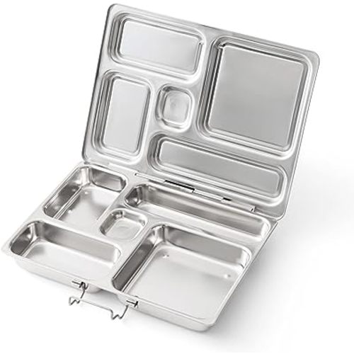 PlanetBox Rover Stainless Steel Bento Box Style Lunch Box for Kids with 5 Compartments – Durable, Dishwasher Safe & BPA-Free Food Container