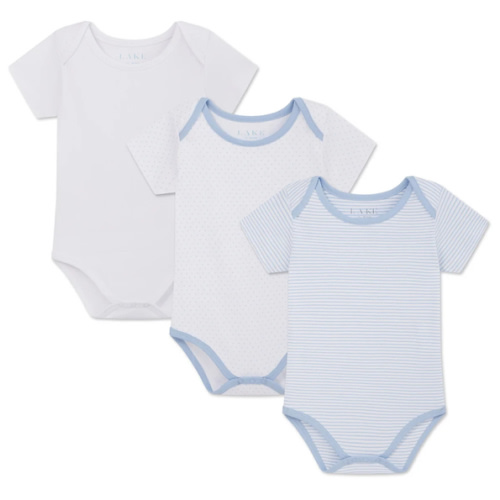 LAKE | Baby | Pima Cotton Pajamas | French Blue Baby Bodysuit Bundle