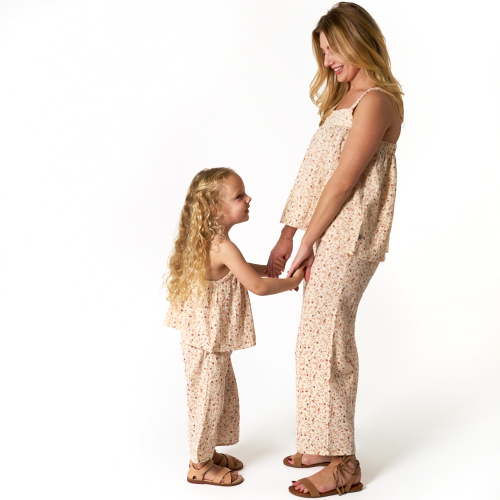 Modern Moments by Gerber Mommy and Me Cropped Pant Outfit Set, 2-Piece, Sizes 12 Months - X-Large