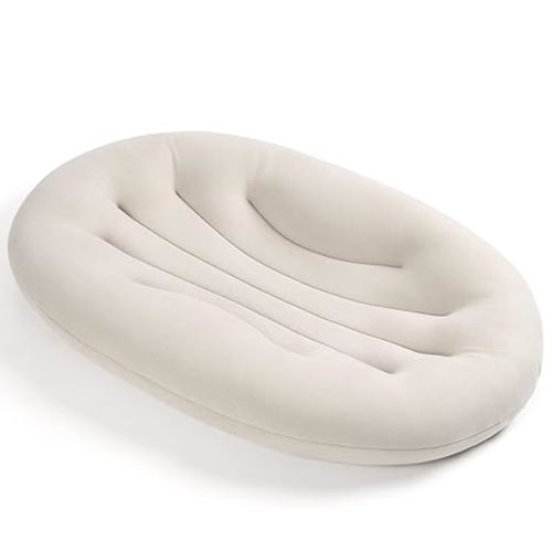 Baby Lounger for Newborn: Portable & Lightweight Pillow for Tummy Time Playtime & Diaper Changes - Skin-Friendly & Breathable for 0-12 Month Supervised Use