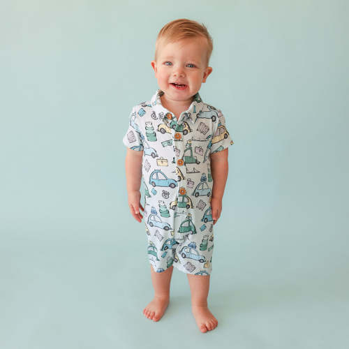 Travel Bug Collared Henley Shortall
