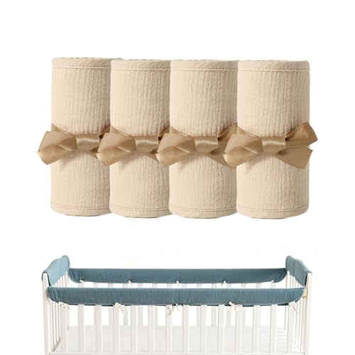 4PC Crib Rail Teething Guard (Khaki)