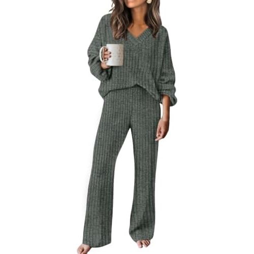 RUMIA Lounge Sets for Women Cozy Travel Matching Sweater Fall Outfits
