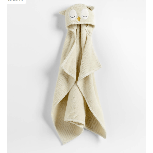 Owl 100% Organic Cotton Hooded Baby Towel