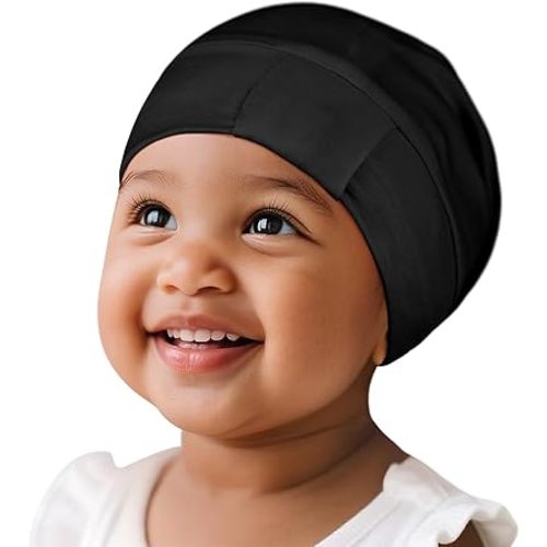 Fittia Baby Bonnet for 0-6 Months, Silky Satin Bonnet for Sleeping, Smooth for No Frizzy Hair, Adjustable for Non-Slip